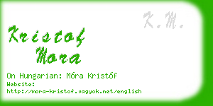 kristof mora business card